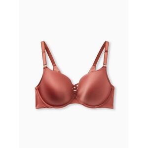 Torrid XO Plunge Push Up Bra Back Smoothing Plus Size 40DD Shine Rose‎ Pink